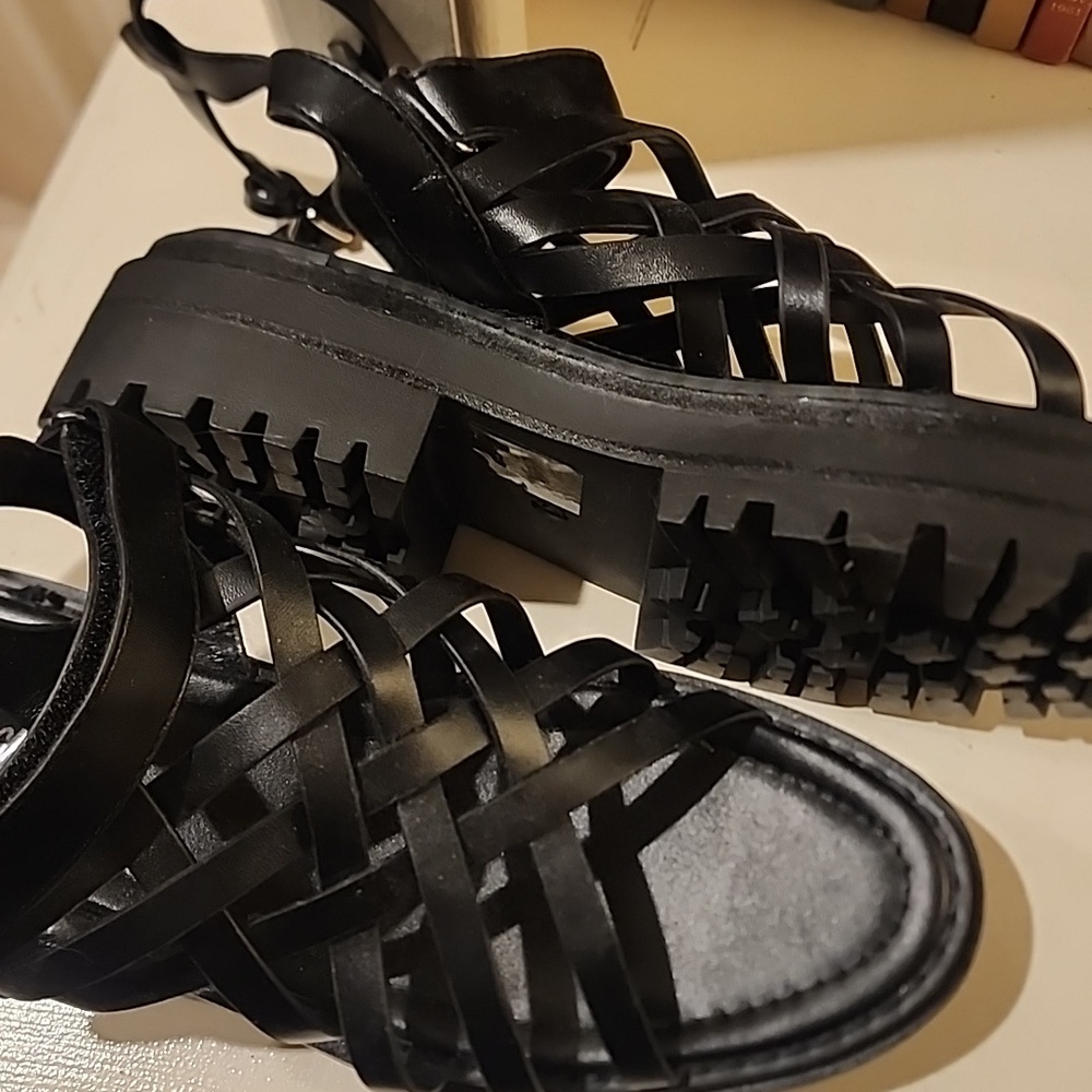 Nasty Gal Strappy Lug-Sole Sandals